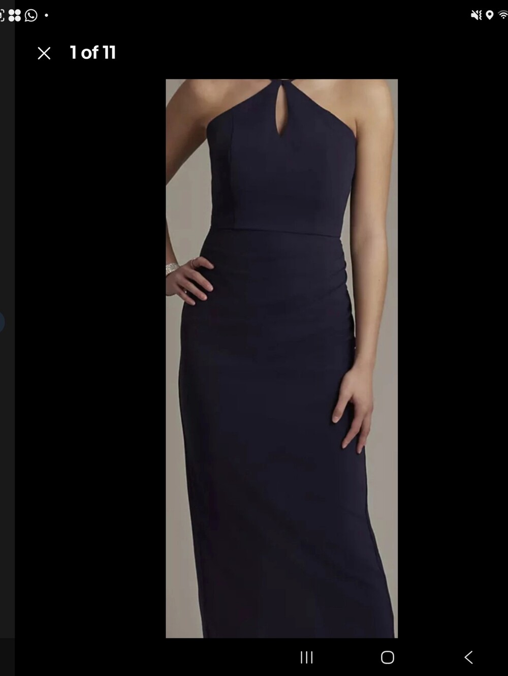 DB studio Cross-Back Navy Maxi Dress